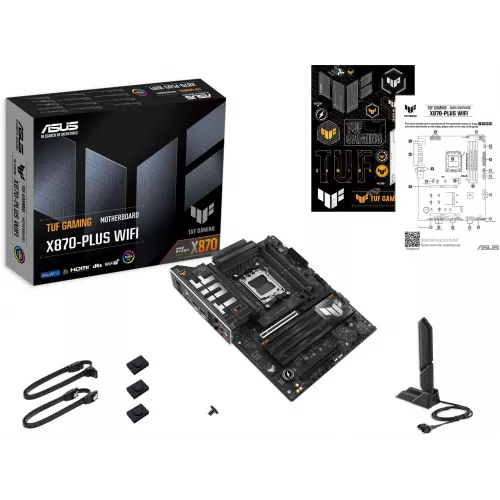 Материнская плата Asus TUF GAMING X870-PLUS WIFI Socket AM5 AMD X870 4xDDR5 ATX AC`97 8ch(7.1) 2.5Gg RAID+HDMI