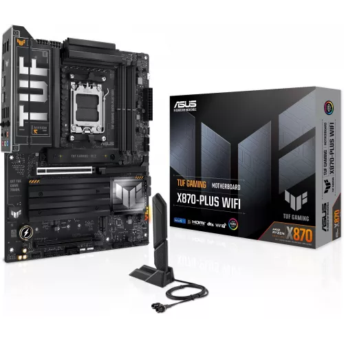 Материнская плата Asus TUF GAMING X870-PLUS WIFI Socket AM5 AMD X870 4xDDR5 ATX AC`97 8ch(7.1) 2.5Gg RAID+HDMI