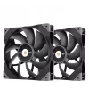 Вентилятор для корпуса Thermaltake Toughfan 14 140х140x25 черный 4-pin 33.2дБ (упак.:2шт) (CL-F085-PL14BL-A) Ret