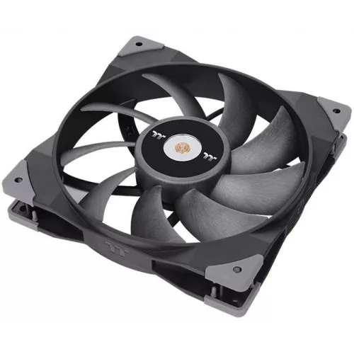 Вентилятор для корпуса Thermaltake Toughfan 14 140х140x25 черный 4-pin 33.2дБ (упак.:2шт) (CL-F085-PL14BL-A) Ret
