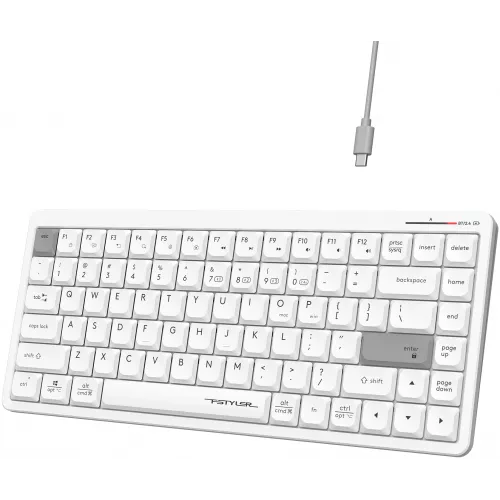 Клавиатура A4Tech Fstyler FBX53C белый USB беспроводная BT/Radio slim Multimedia (FBX53C)