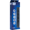 Сетевой фильтр Philips CHP4346BA/51 2м (4 розетки) черный (коробка)