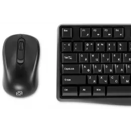 Клавиатура + мышь Оклик S260W клав:черный мышь:черный USB беспроводная Multimedia (2066170)