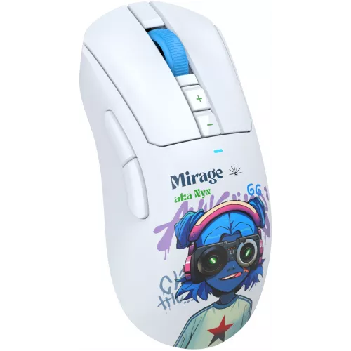 Мышь A4Tech Bloody R73 Pro белый/рисунок оптическая 26000dpi беспров. USB/USB-C 7but (R73 PRO NYX MIRAGE)