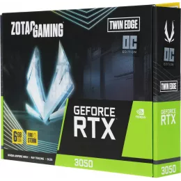 Видеокарта Zotac PCI-E 4.0 RTX 3050 TWIN EDGE OC NVIDIA GeForce RTX 3050 6Gb 96bit GDDR6 1477/14000 HDMIx1 DPx3 HDCP Ret