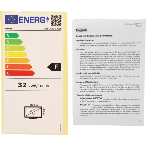 Монитор Dahua 31.5" DHI-LM32-C301B черный IPS LED 5ms 16:9 HDMI матовая 1200:1 300cd 178гр/178гр 2560x1440 75Hz DP 2K 6.65кг