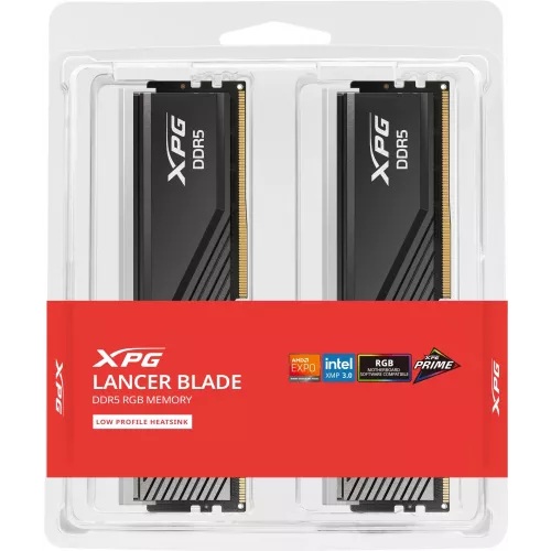 Память DDR5 2x16GB 6400MHz A-Data AX5U6400C3216G-DTLABRBK XPG Lancer Blade RGB RTL Gaming PC5-51200 CL32 DIMM ECC 288-pin 1.4В kit dual rank с радиатором Ret