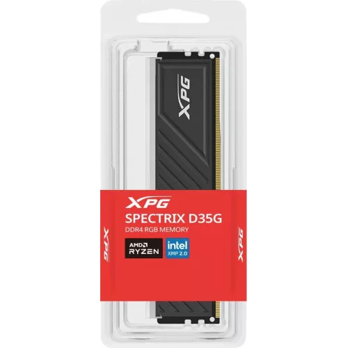 Память DDR4 16GB 3200MHz A-Data AX4U320016G16A-SBKD35G XPG Spectrix D35G RGB RTL Gaming PC4-25600 CL16 DIMM 288-pin 1.35В dual rank с радиатором Ret