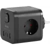 Сетевой разветвитель Buro BU-PW3UC-B (3 розетки) черный (коробка)
