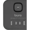 Сетевой разветвитель Buro BU-PW3UC-B (3 розетки) черный (коробка)