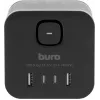Сетевой разветвитель Buro BU-PW3UC-B (3 розетки) черный (коробка)