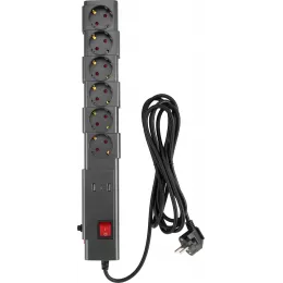 Сетевой фильтр Buro 600SPro-16-1.8-USB-G 1.8м (6 розеток) графитовый (коробка)