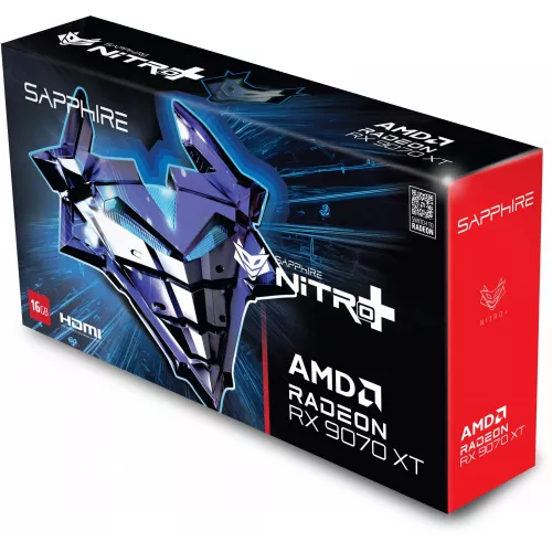 Видеокарта Sapphire PCI-E 5.0 11348-01-20G NITRO+AMD RADEON RX 9070 XT GAMING OC 16GB DUAL AMD Radeon RX 9070XT 16Gb 256bit GDDR6 2520/20000 HDMIx2 DPx2 HDCP Ret