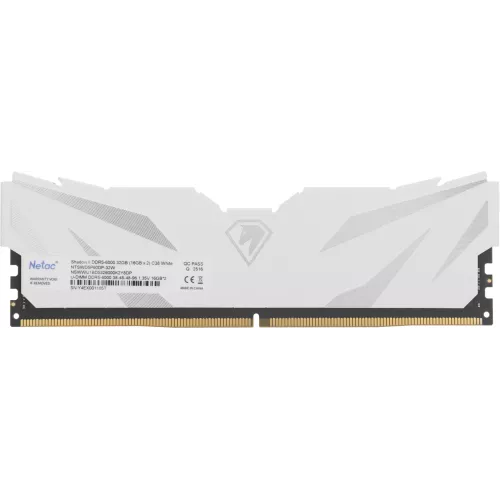 Память DDR5 2x16GB 6000MHz Netac NTSWD5P60DP-32W Shadow II RTL Gaming PC5-48000 CL38 DIMM 288-pin 1.35В kit Intel с радиатором Ret