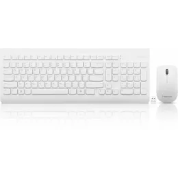 Клавиатура + мышь Lenovo 510 клав:белый мышь:белый USB беспроводная BT (GX31F38001)