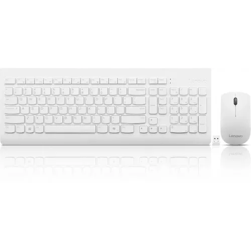 Клавиатура + мышь Lenovo 510 клав:белый мышь:белый USB беспроводная BT (GX31F38001)