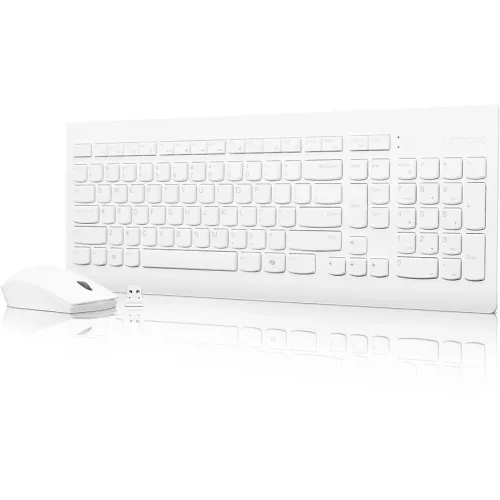 Клавиатура + мышь Lenovo 510 клав:белый мышь:белый USB беспроводная BT (GX31F38001)