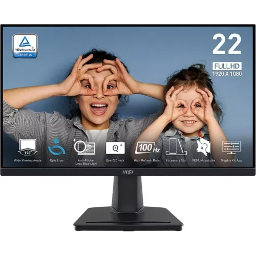 Монитор MSI 21.45" Pro MP225V черный VA 16:9 HDMI матовая 4000:1 300cd 178гр/178гр 1920x1080 100Hz VGA FHD 2.5кг