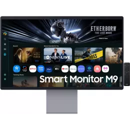 Монитор Samsung 32" Smart Monitor M9 LS32FM902SIXCI графитовый серый OLED LED 16:9 HDMI M/M Cam матовая HAS 250cd 178гр/178гр 3840x2160 165Hz FreeSync Premium Pro DP 4K USB 8.4кг