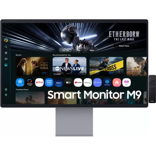 Монитор Samsung 32" Smart Monitor M9 LS32FM902SIXCI графитовый серый OLED LED 16:9 HDMI M/M Cam матовая HAS 250cd 178гр/178гр 3840x2160 165Hz FreeSync Premium Pro DP 4K USB 8.4кг