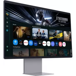 Монитор Samsung 32" Smart Monitor M9 LS32FM902SIXCI графитовый серый OLED LED 16:9 HDMI M/M Cam матовая HAS 250cd 178гр/178гр 3840x2160 165Hz FreeSync Premium Pro DP 4K USB 8.4кг
