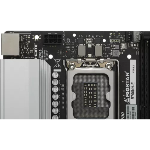 Материнская плата Biostar B760NH-E Soc-1700 Intel B760 2xDDR5 mini-ITX AC`97 8ch(7.1) 2.5Gg RAID+HDMI+DP