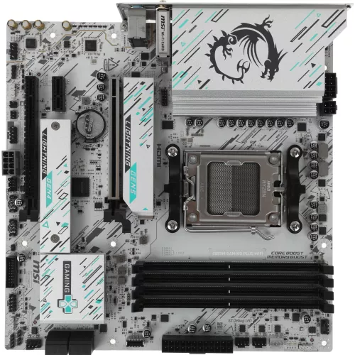 Материнская плата MSI B850M GAMING PLUS WIFI Socket AM5 AMD B850 4xDDR5 mATX AC`97 8ch(7.1) 5Gigabit RAID+HDMI+DP