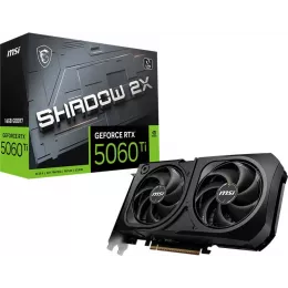 Видеокарта MSI PCI-E 5.0 RTX 5060 TI 16G SHADOW 2X PLUS NVIDIA GeForce RTX 5060TI 16Gb 128bit GDDR7 2572/28000 HDMIx1 DPx3 HDCP Ret