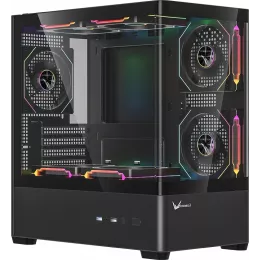 Корпус Formula Crystal U1M Cosmic черный без БП mATX 4x120mm 2x140mm 1xUSB2.0 1xUSB3.0 audio bott PSU