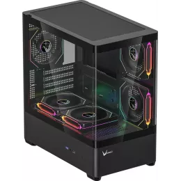 Корпус Formula Crystal U1M Cosmic черный без БП mATX 4x120mm 2x140mm 1xUSB2.0 1xUSB3.0 audio bott PSU
