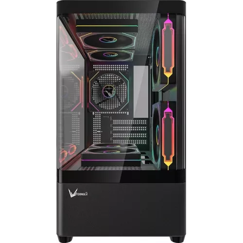 Корпус Formula Crystal U1M Cosmic черный без БП mATX 4x120mm 2x140mm 1xUSB2.0 1xUSB3.0 audio bott PSU