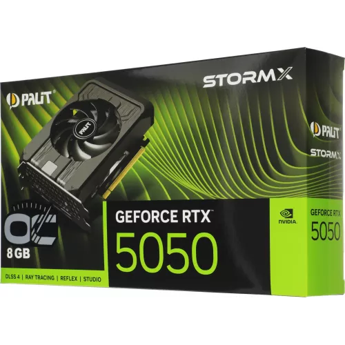 Видеокарта Palit PCI-E 5.0 PA-RTX5050 STORMX OC NVIDIA GeForce RTX 5050 8Gb 128bit GDDR6 2317/20000 HDMIx1 DPx3 HDCP Ret