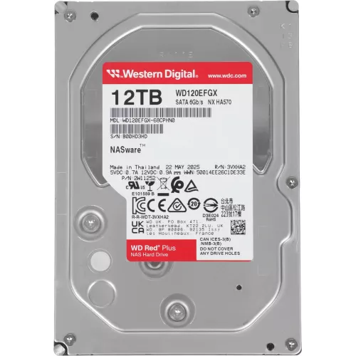 Жесткий диск WD SATA-III 12TB WD120EFGX NAS Red Plus (7200rpm) 512Mb 3.5"