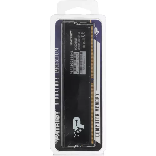 Память DDR4 8GB 2666MHz Patriot PSP48G2666H1 Signature Premium RTL PC4-21300 CL19 DIMM 288-pin 1.2В single rank с радиатором Ret