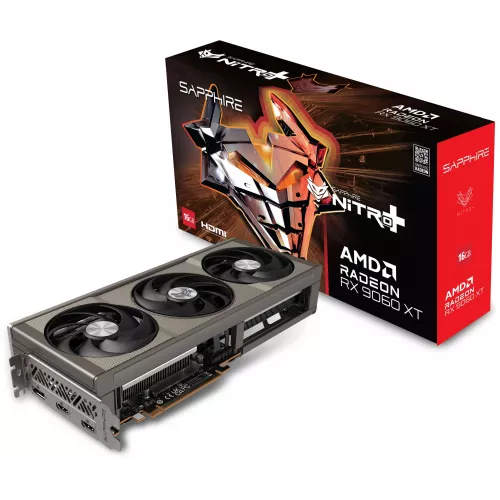 Видеокарта Sapphire PCI-E 5.0 11350-01-20G NITRO+AMD RADEON RX 9060 XT GAMING OC 16GB DUAL AMD Radeon RX 9060XT 16Gb 128bit GDDR6 2780/20000 HDMIx2 DPx1 HDCP Ret