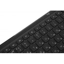 Клавиатура Logitech K950 черный USB беспроводная BT/Radio slim (920-012434)