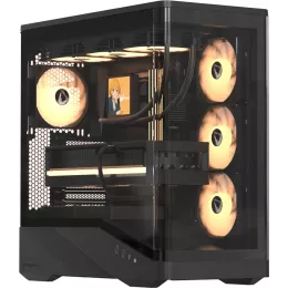Корпус Formula Crystal U9 черный без БП ATX 9x120mm 3x140mm 2xUSB3.0 audio bott PSU