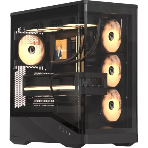 Корпус Formula Crystal U9 черный без БП ATX 9x120mm 3x140mm 2xUSB3.0 audio bott PSU