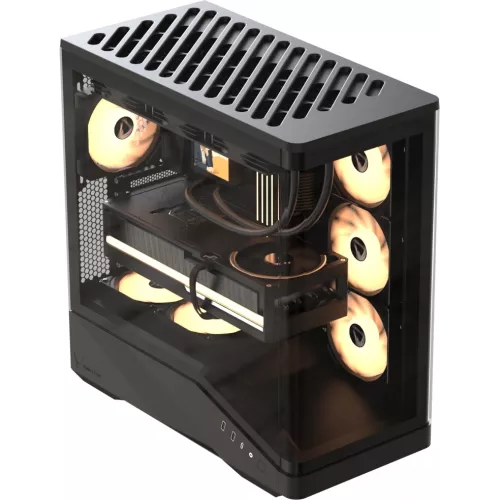 Корпус Formula Crystal U9 черный без БП ATX 9x120mm 3x140mm 2xUSB3.0 audio bott PSU