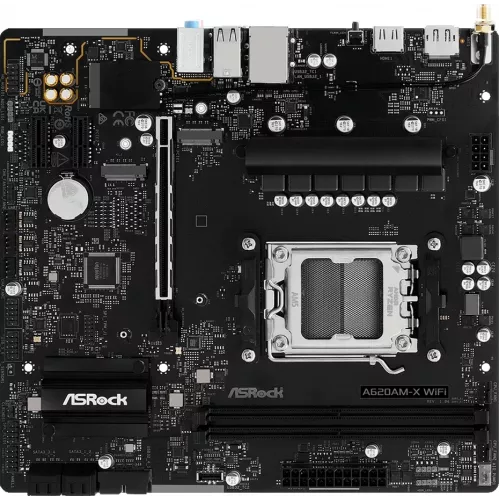 Материнская плата Asrock A620AM-X WiFi Socket AM5 AMD A620A 2xDDR5 mATX AC`97 8ch(7.1) 2.5Gg RAID+HDMI+DP
