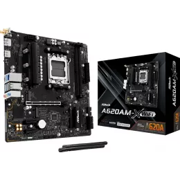 Материнская плата Asrock A620AM-X WiFi Socket AM5 AMD A620A 2xDDR5 mATX AC`97 8ch(7.1) 2.5Gg RAID+HDMI+DP