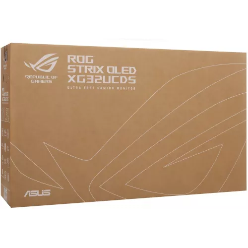 Монитор Asus 31.5" ROG Strix XG32UCDS черный QD OLED LED 0.03ms 16:9 HDMI матовая HAS Piv 1500000:1 1000cd 178гр/178гр 3840x2160 165Hz FreeSync Premium DP 4K USB 6.6кг