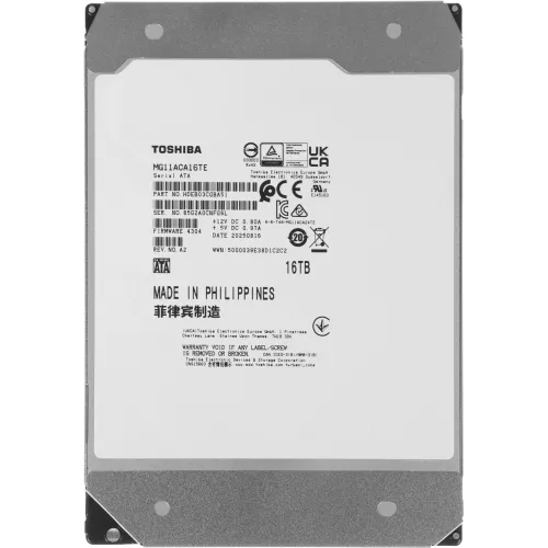 Жесткий диск Toshiba SATA-III 16TB MG11ACA16TE Enterprise Capacity 512E (7200rpm) 1024Mb 3.5"