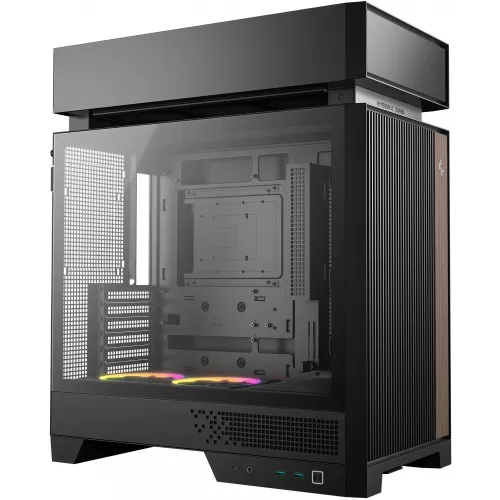 Корпус Deepcool CL660 черный/коричневый без БП ATX 4x120mm 5x140mm 2xUSB3.0 audio bott PSU