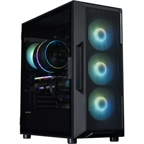 Корпус Zalman i3 Neo V2 черный без БП ATX 7x120mm 5x140mm 1xUSB3.0 audio bott PSU