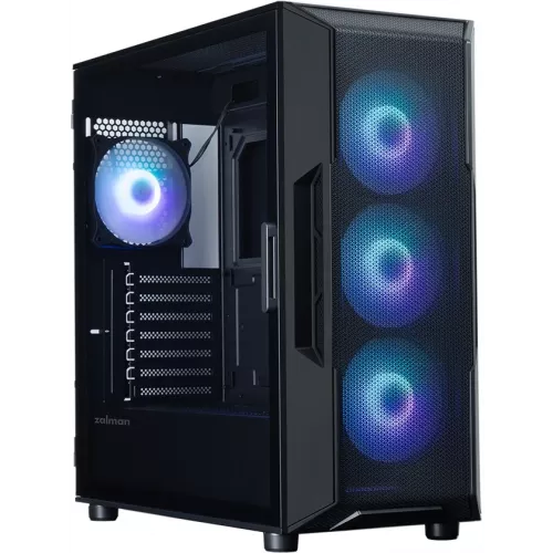 Корпус Zalman i3 Neo V2 черный без БП ATX 7x120mm 5x140mm 1xUSB3.0 audio bott PSU
