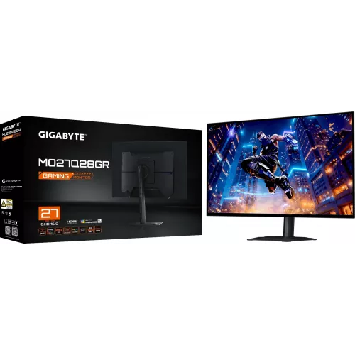 Монитор Gigabyte 27" MO27Q28GR черный WOLED LED 16:9 HDMI M/M глянцевая HAS Piv 1500000:1 335cd 178гр/178гр 2560x1440 280Hz DP 2K USB 6кг