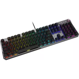 Клавиатура MSI STRIKE 600 Silent механическая серый/черный USB Multimedia for gamer LED (S11-04RU256-CLA) кабель 1.8м