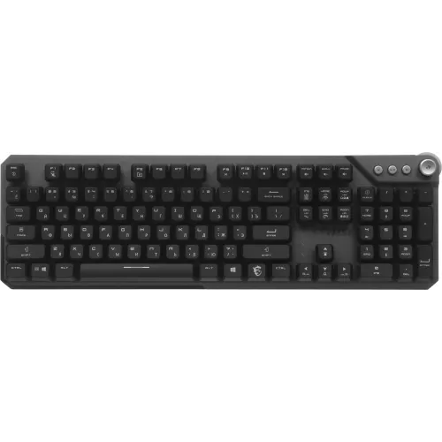 Клавиатура MSI STRIKE 600 Silent механическая серый/черный USB Multimedia for gamer LED (S11-04RU256-CLA) кабель 1.8м
