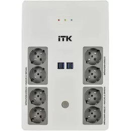 Источник бесперебойного питания ITK Electra EST8-1000VA-1-001-L 600Вт 1000ВА черный
